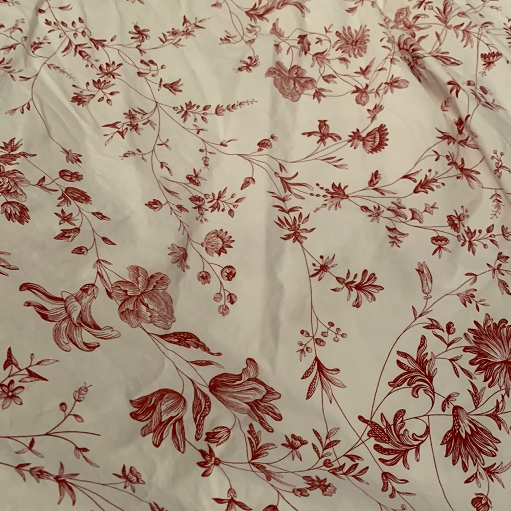 Vintage Red Floral Duvet cover